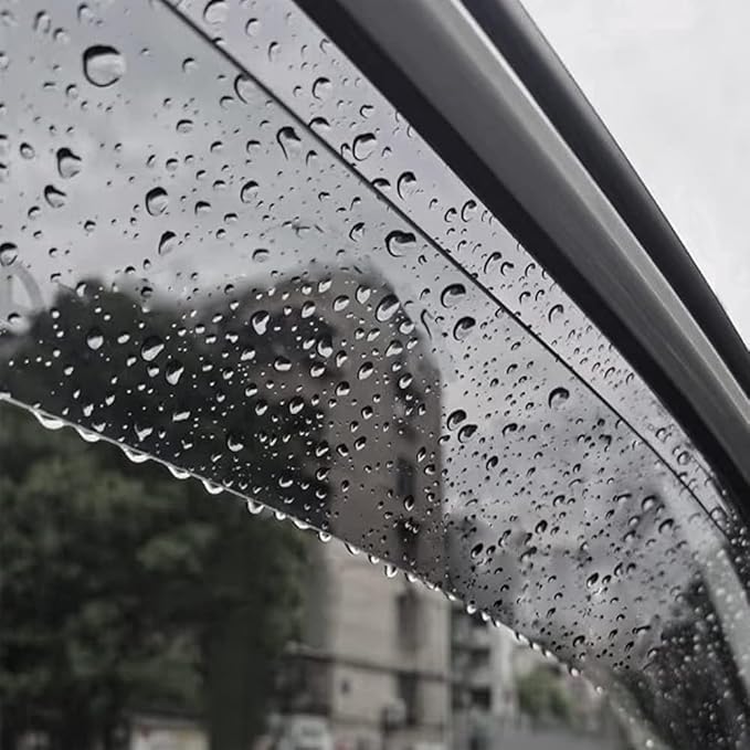 92301 Side Window Visor Wind Deflector, 2pcs Out-Channel Tape-On Nice Rain Guards Set fit for 2014-2018 Chevrolet Silverado/GMC Sierra 1500&15-18 Silverado/Sierra 2500 3500 Std Cab