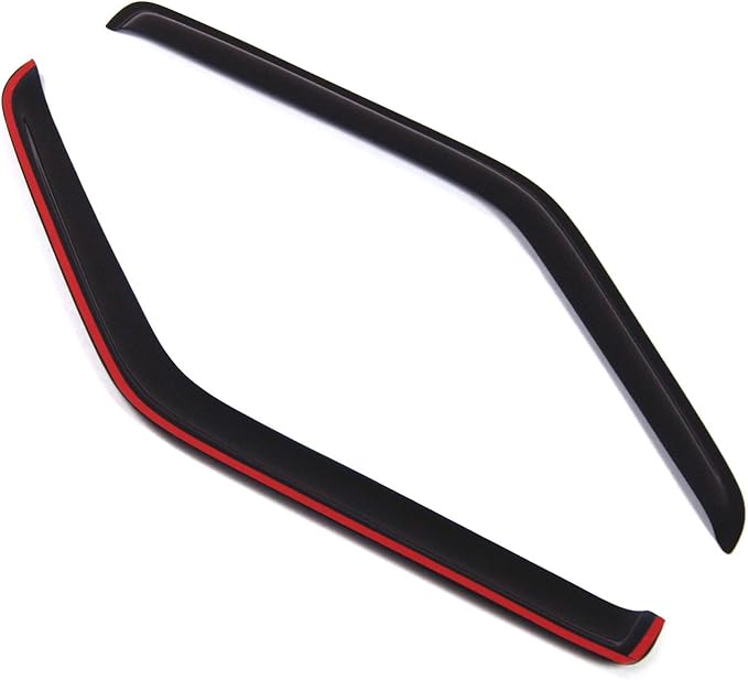 TuningPros Outside Mount Window Vent Visors Rain Guards Compatible with GMC Safari 1985-2005 | Side Window Wind Deflectors Rain Shields | Smoke Tinted, 2 Pcs Set, DGWV-048-6