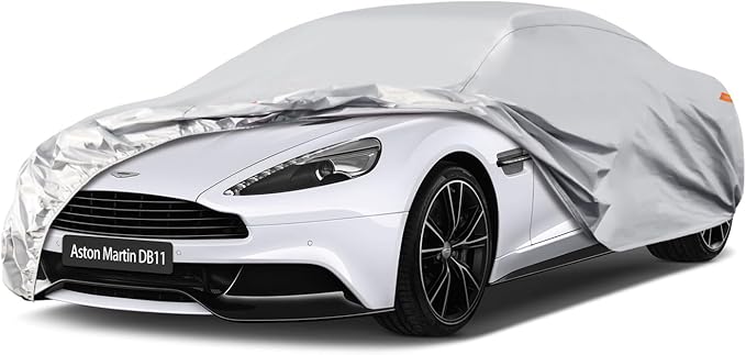 Waterproof Car Cover for Aston Martin DB11(2016-2023), 5 Layers Compatible with Aston Martin DB11 All Weather, Snowproof Windproof Rain Ice Sun UV Protection