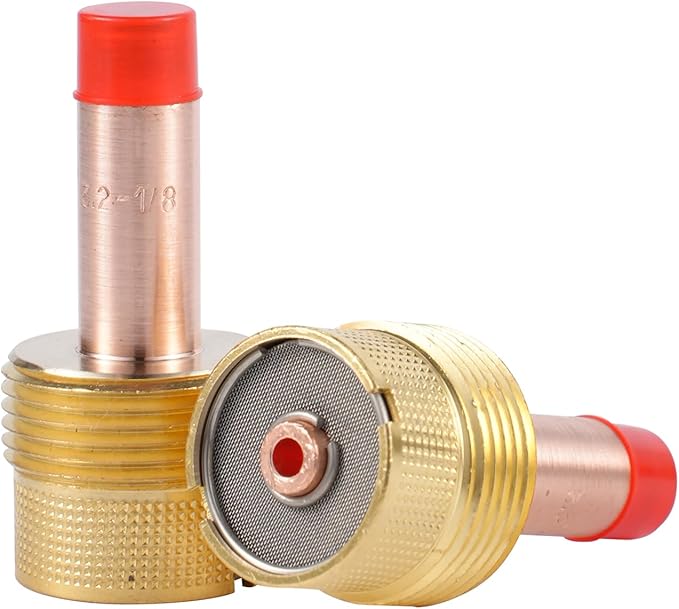 Large TIG Gas Lens Collet Body 995795 1/8"&3.2mm TIG Collet 10N25 for TIG Welding Torch WP-17, 18 & 26 Series Consumables 7-pk