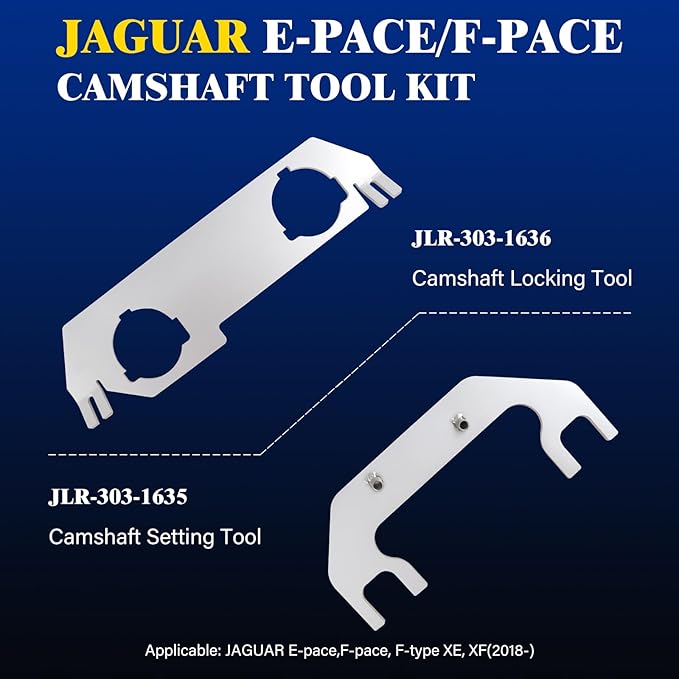 Camshaft Timing Tool Kit for Jaguar Land Rover 2.0L Diesel and Petrol Engine, Fits Range Rover Evoque 2.0T Discovery Sport Jaguar F Pace XE XF, Replaces JLR-303-1625 303-1631 303-1630