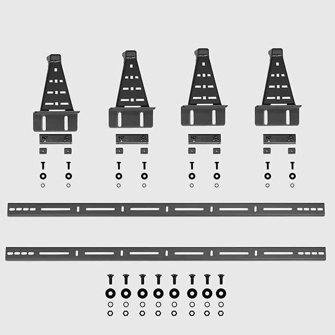 Universal Truck Overland Bed Racks, 10 Inch Low Profile Cargo Carrier (Full-Size)