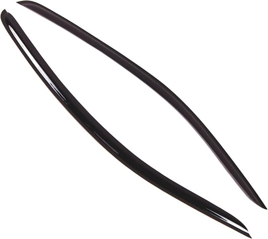 Tuningpros WD2-185 Dark Smoke 2 Pcs Set Window Visor (Outside Mount) Deflector Rain Guard Compatible with 2005-2009 Ford Mustang