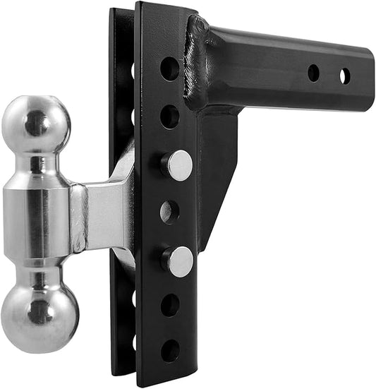 Andersen HITCHES | EZ Adjust Hitch | 8" Drop/Rise, 2 x 2-5/16" Combo Ball, 2-1/2" Shank | Adjustable Heavy Duty Towing for Trucks Trailer | 10K/16K GTWR Weight Level | 3299