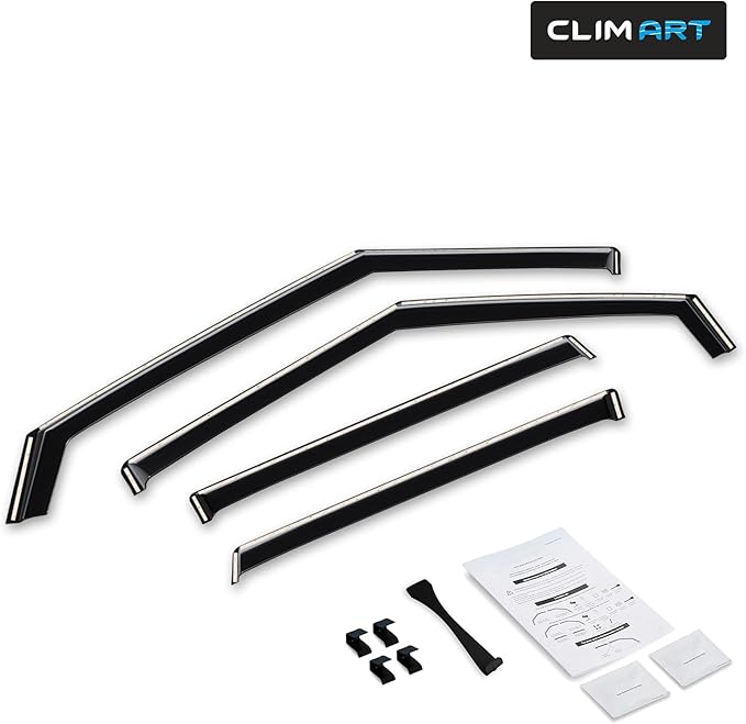 CLIM ART in-Channel Incredibly Durable Rain Guards for Mitsubishi Outlander 2022-2026, Original Window Deflectors, Vent Window Visors, Vent Deflector, 4 pcs. - 622479