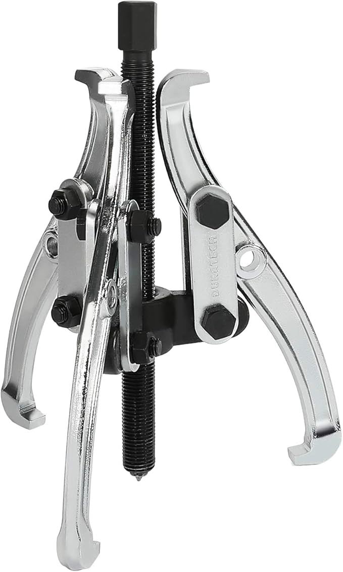 DURATECH 6-Inch 3-Jaw Gear Puller, Removal Tool for Gears, Pulleys, Bearings and Flywheels, Fully Assembled, CR-V Steel