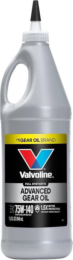Valvoline SynPower SAE 75W-140 Full Synthetic Gear Oil 1 QT, Case of 12