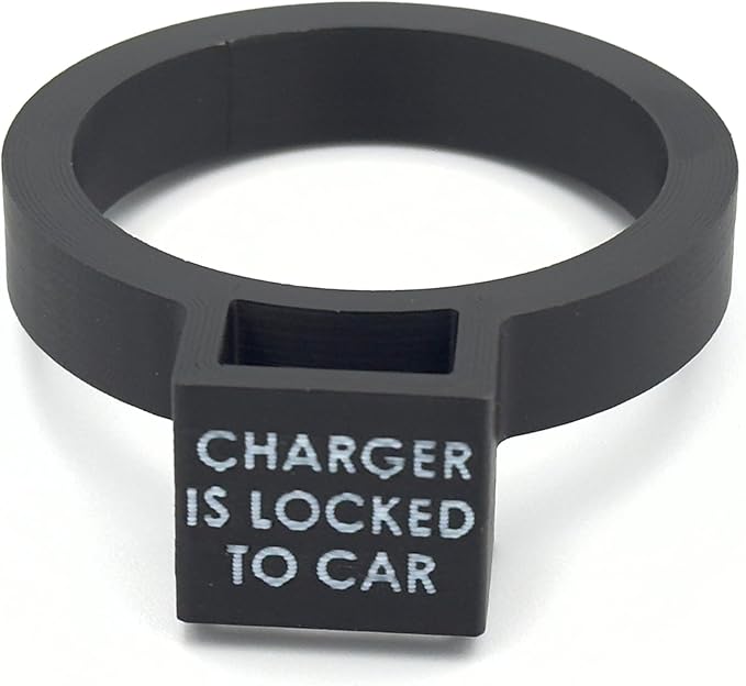 Door Dock for Tesla/J1772 Adapter for Tesla Model X and Charger Locking Ring Bundle (Black)