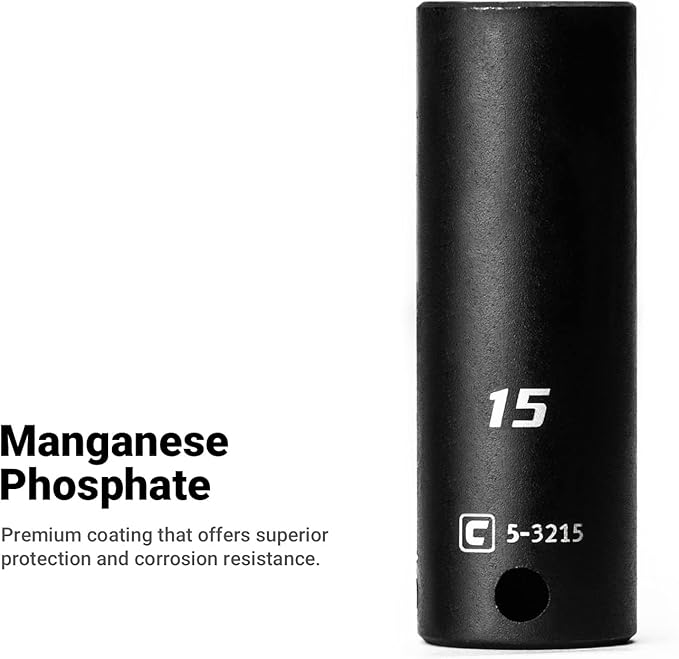 Capri Tools 8 mm Deep Impact Socket, 3/8-Inch Drive, 6-Point, Metric