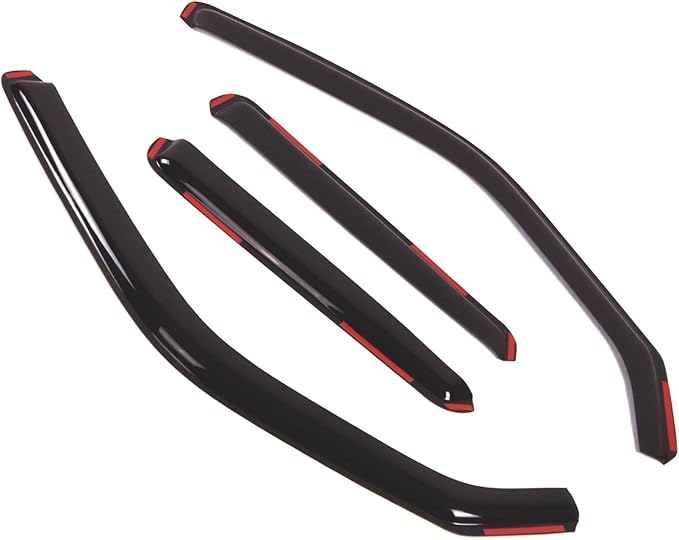 Tuningpros WD2-342i Dark Smoke 4 Pcs Set Window Visor (in-Channel) Deflector Rain Guard Compatible with 2011-2017 Nissan Juke