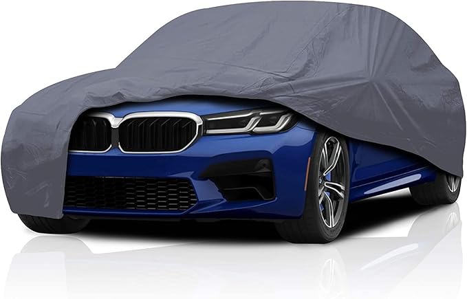 Supreme Full Car Cover – Semi Custom Fit for Full-Size Cars | Dustproof, Windproof, UV Protection, Breathable & Durable All-Weather Protection | Fits Volkswagen 411 1969 1970 1971 Sedan 2-Door