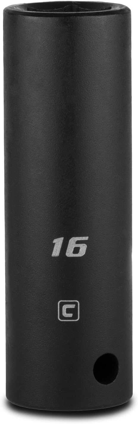 Capri Tools Deep Impact Socket, 1/2-Inch Drive, 6-Point, Metric (16 mm)