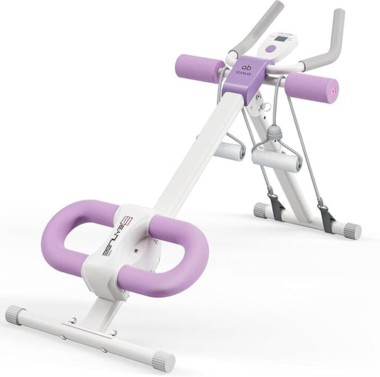 Abdominal Machine Ab Workout Equipment Adjustable for Home Gym Ab Machine Exercise Equipment bwith LCD Monitor