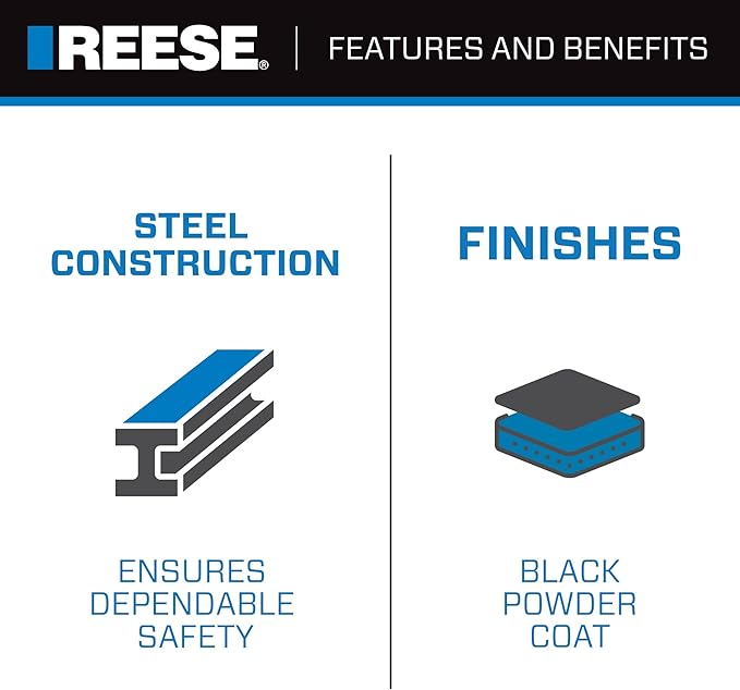 Reese Towpower 1390600 Ratcheting Cargo Bar Adjustable 40 Inch to 70 Inch, Designed To Stop Cargo From Shifting In Sport Utility Vehicles, Trucks And Vans.