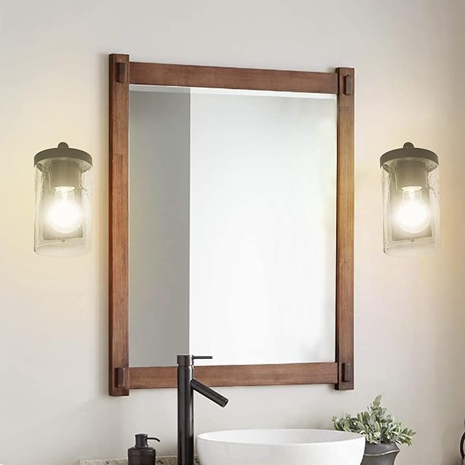 12V LED RV Wall Sconce with Switch, 1XE26 LED Bulb Included, 12Volts DC RV Interior Light Fixture with Clear Glass Shade, use for RV Trailer Motorhome Caravan Boat