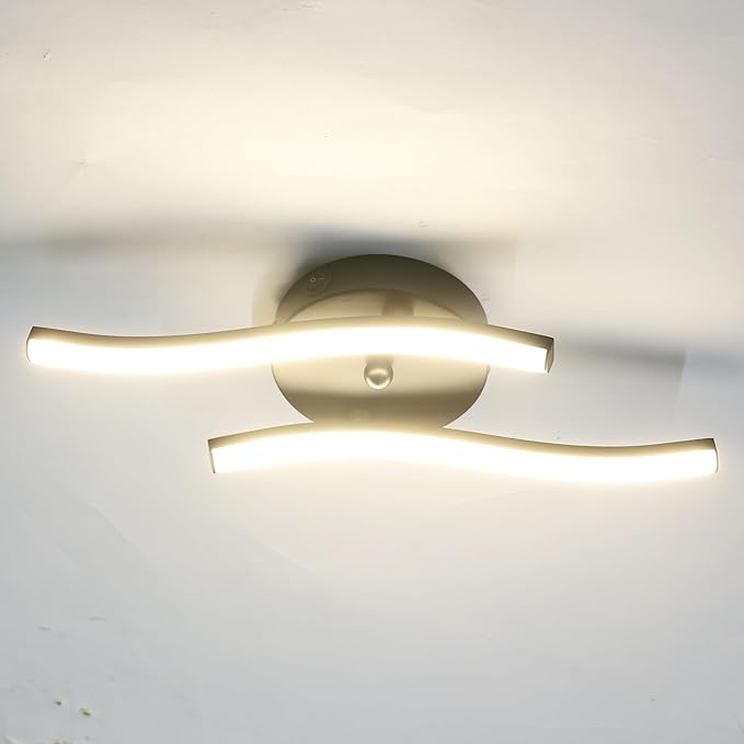 12V RV 16inch LED Ceiling Light Fixture, 12V RV Interior Light Fixture with On&Off Switch, 12Volt Wall Reading Light Fixture, Dimmable, 4000K for Motorhome Camper Trailer (no Need Assemble)