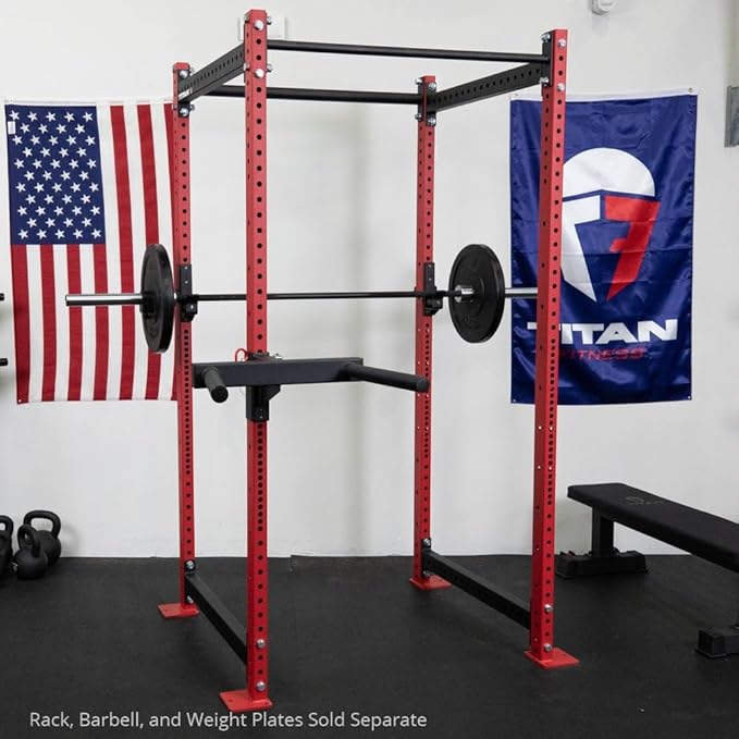 Titan Fitness T-3 Series Y-Dip Bar, Rack Mounted Dip Attachment, 500 LB Capacity, Fits 2 x 3 tubular steel