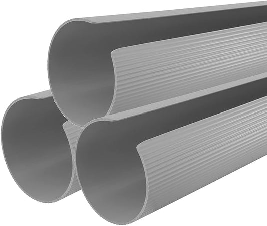 RecPro RV Patio Awning Cover Kit | 50" Segments Overlap to Protect Awning Fabric | White, Gray, or Tan | Kits Up to 24 Feet | Made in USA (3-pc - Fits Awnings up to 12ft, Gray)