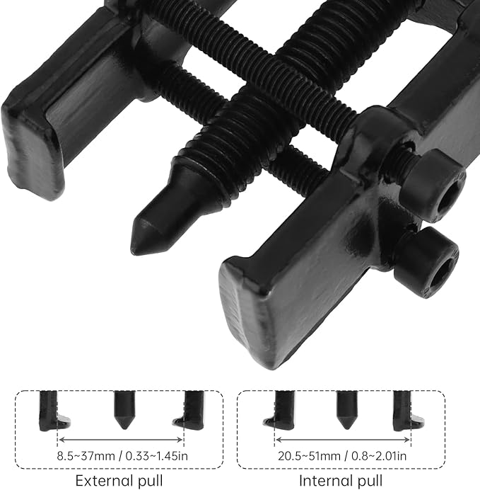 ChgImposs 2 Inch 2-Jaw Gear Puller, Adjustable CR-V Steel Bearing & Gear Separator Tool for Removing Bearings, Pulleys, Flywheels, Auto Mechanic Repair Tool