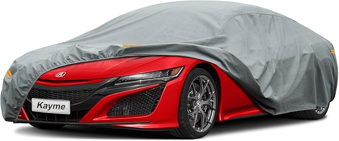 Kayme Heavy Duty Car Cover Custom Fit Acura NSX (1990-2023) Waterproof All Weather for Automobiles, Full Exterior Covers Sun Rain UV Protection.（Deliver About 3-10 Days）