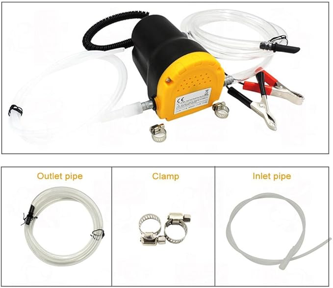 12V 60W Oil Extractor Pump, Upgraded Oil Change Pump, Diesel Fluid Transfer Pump Extractor Scavenge Suction for Car, Small Truck, Tractor