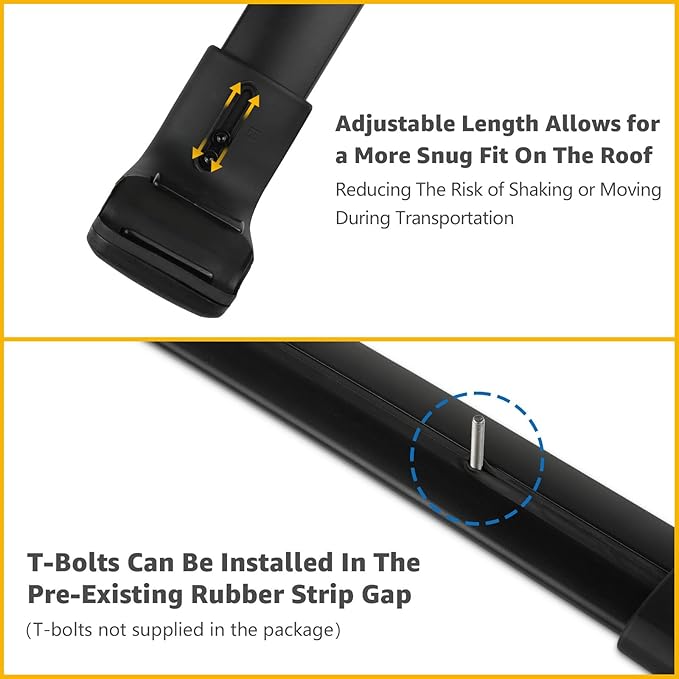 Roof Rack Cross Bars Compatible with BMW X5 G05 2018-2026, Adjustable Aluminum Heavy Duty 300 LBS Anti-Theft Lock Cargo Carrier Rooftop Crossbar Accessories for Bike, Basket, Snowboard, Luggage, Kayak