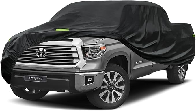 Waterproof Truck Cover Fit Toyota Tundra from 2000 to 2020 (Regular Cab/Extended Cab/CrewMax/Double Cab), 7 Layers Heavyduty Full Pickup Cover All Weather,Outdoor Sun UV Rain Dust Protection.