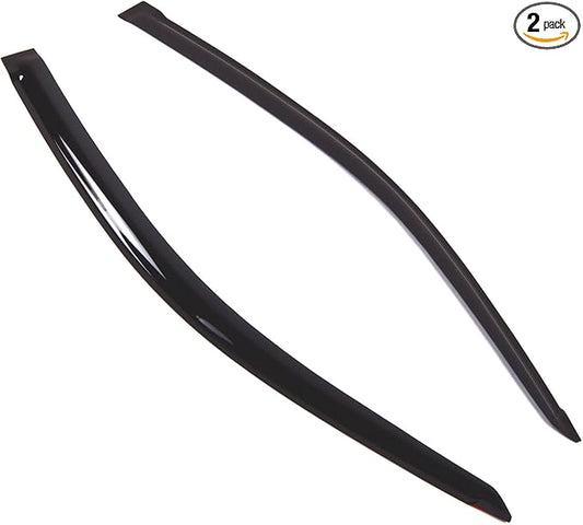 TuningPros Outside Mount Window Vent Visors Rain Guards Compatible with Honda CR-Z 2010-2016 | Side Window Wind Deflectors Rain Shields | Smoke Tinted, 2 Pcs Set, DGWV-800