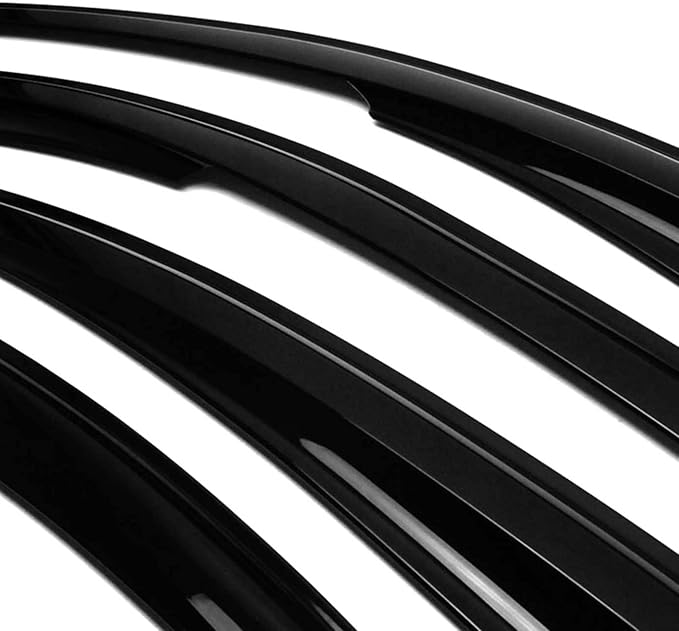 for Ford Escort 1993 1994 1995 1996 1997 1998 1999 2000 Wind Deflector Car Side Window Visor Vent Shade Rain Guard Bright Black 4pcs