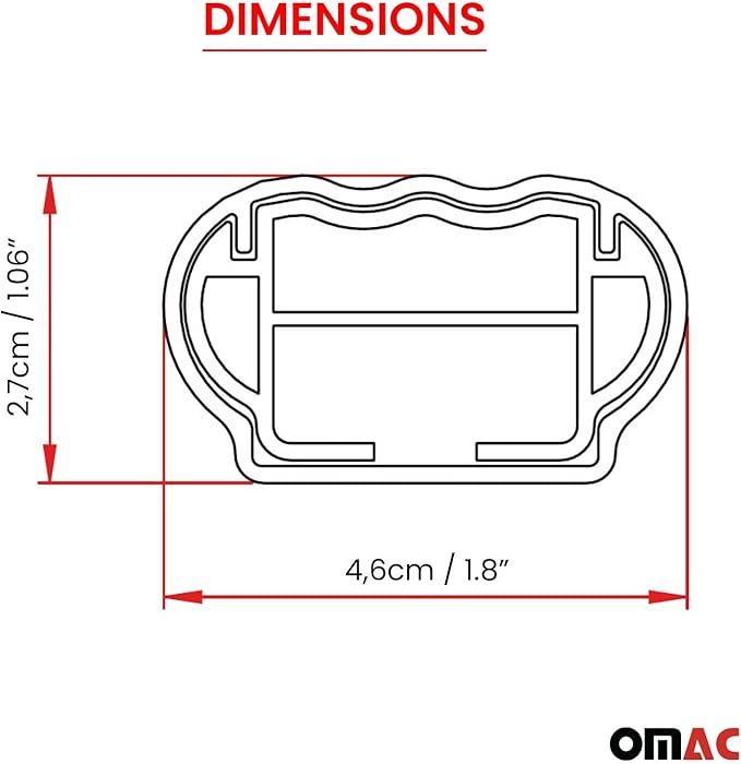 OMAC Roof Rack Cross Bars for Ford Ranger 2011-2024 Heavy Duty Telescopic 220Lbs Aluminium Silver 2Pcs fits Cargo Carriers Kayak Canoe Bike Snowboard