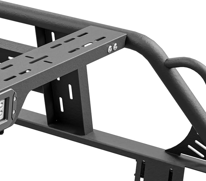 for F150 13.8" High Full-Size Overland Bed Racks Truck Cargo Carrier with 2 LED Lights Compatible with 1992-2025 Ford F150 with Bed Rails, 750 LBS Truck Rear Ladder Rack Back Cross Bars