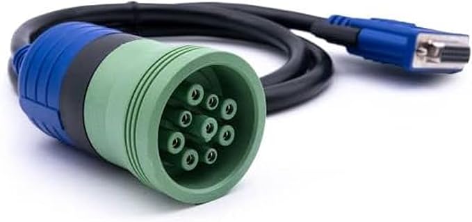 9-Pin Deutsch Adapter (1-Meter) for USB-Link 2 & 3, J1708 J1939 CAN1 CAN2 CAN3 Heavy Duty Vehicles,Black ‎493128