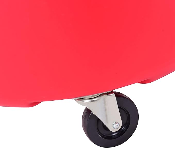 Aain 18 Gallon Industrial Waste Oil Drain Tank,Oil Changing,Portable Waste Oil Change Tank With Wheels and Adjustable funnel height for car, Funnel Drain, Red