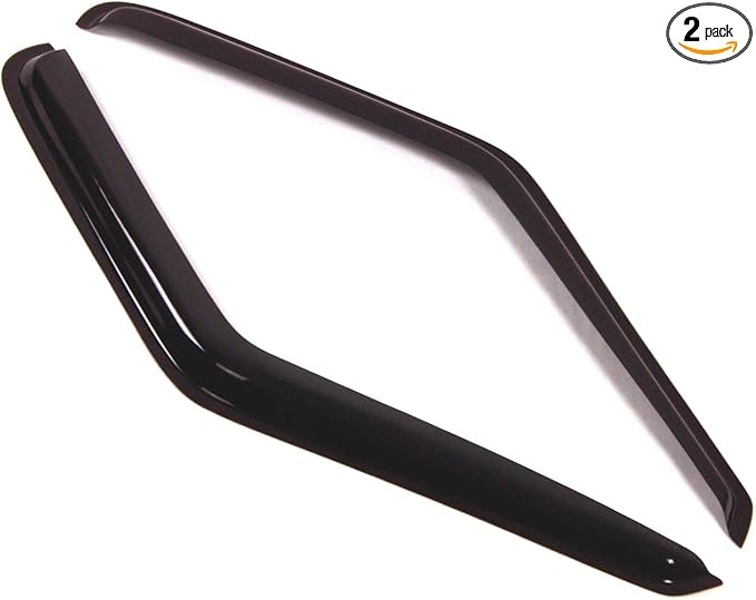 TuningPros Outside Mount Window Vent Visors Rain Guards Compatible with Chevrolet S-10 1995-2007 | Side Window Wind Deflectors Rain Shields | Smoke Tinted, 2 Pcs Set, DGWV-046