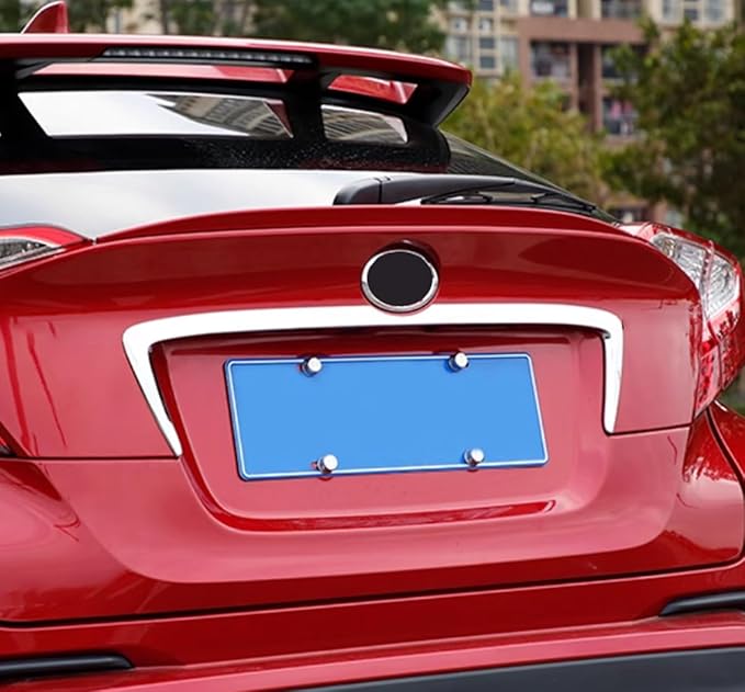 Car Accessories Tail Gate Grille Decoration Protector Guard Plate Fit for Toyota C-HR CHR 2018-2023 Rear Exterior Trunk Streamer Cover Trim Chrome ABS 1 PC