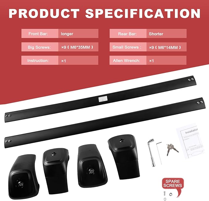 KINGGERI 260lbs Roof Rack Cross Bars Fit for 2019-2023 Hyundai Santa Fe & Santa Fe Hybrid, Lockable Heavy Duty Full Metal Aluminum Roof Rack Cross Bars Cargo Hauler Bag Luggage Kayak Car Accessories