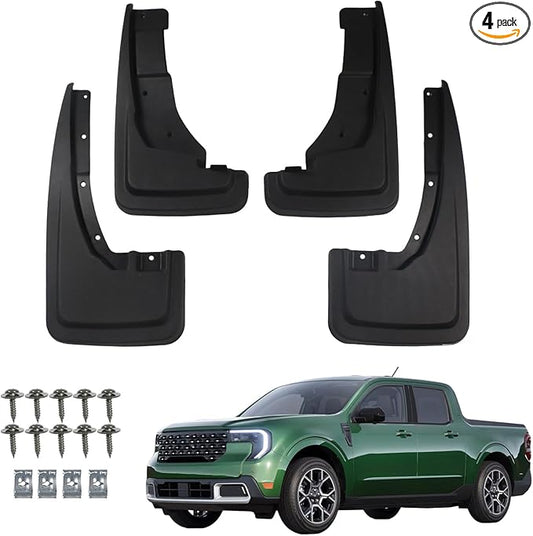 RMOURTEKK Mud Flaps for Ford Maverick 2025 2024 2023 2022 Accessories Front & Rear Mud Guards Splash(Set for 4 Pcs) No Drilling Required