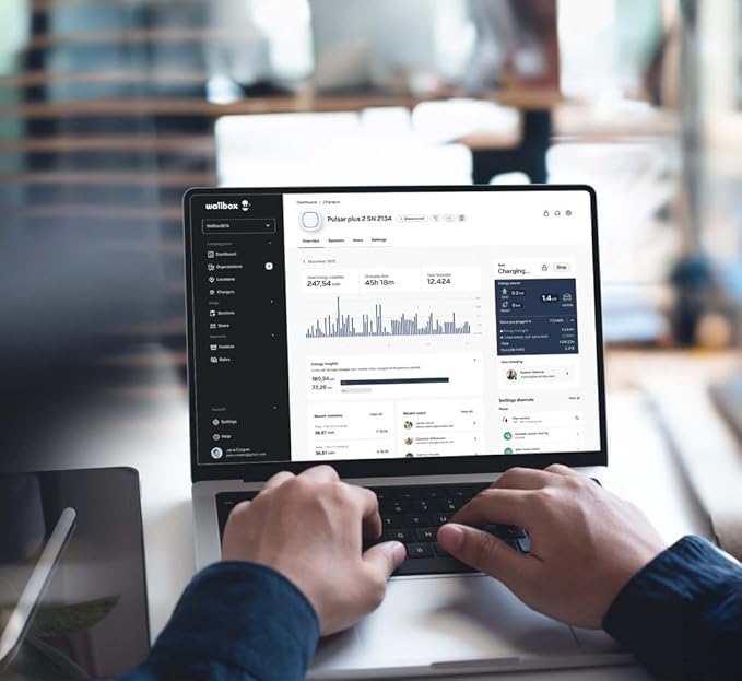 Wallbox Pulsar Plus Level 2 Electric Vehicle Smart Charger - Ultra-Compact, WiFi, Bluetooth, Alexa/Google Home, Energy Star and UL Certified, 25ft Cable, Indoor/Outdoor EVSE, Assembled in USA (48 Amp)