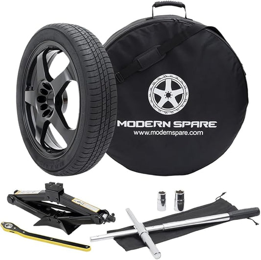 Modern Spare Complete Compact Spare Tire Kit With Carrying Case - Compatible with 2019-2025 Cadillac XT4