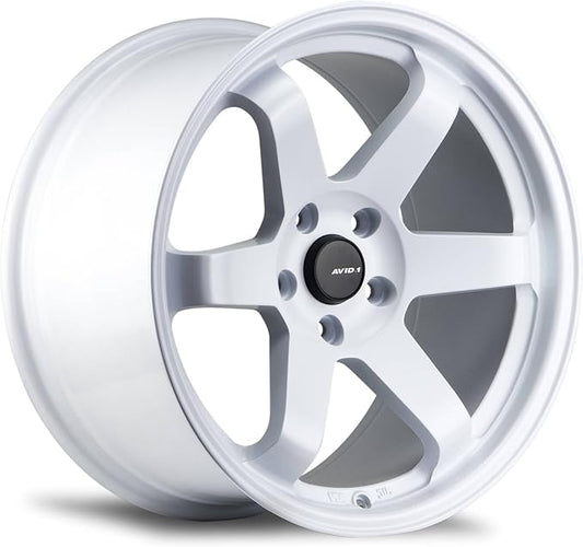 AVID.1 AV-06 Matte White 18x9.5 Custom Wheel – Fits 5x4.5 Bolt Pattern with +24 Offset – Lightweight Performance Alloy Wheel – Aggressive Street Style & Track-Ready Car Accessories