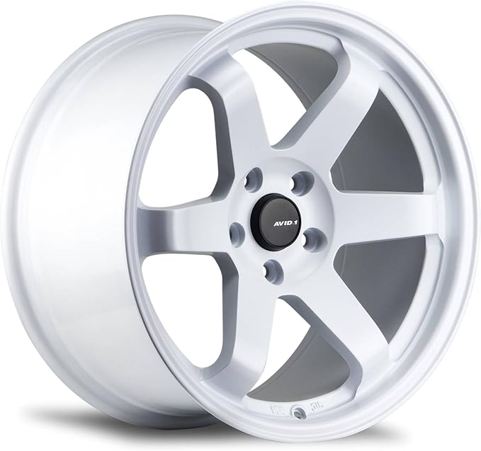 AVID.1 AV-06 Matte White 17x8 Custom Wheel – Fits 5x100 Bolt Pattern with +35 Offset – Lightweight Performance Alloy Wheel – Aggressive Street Style & Track-Ready Car Accessories