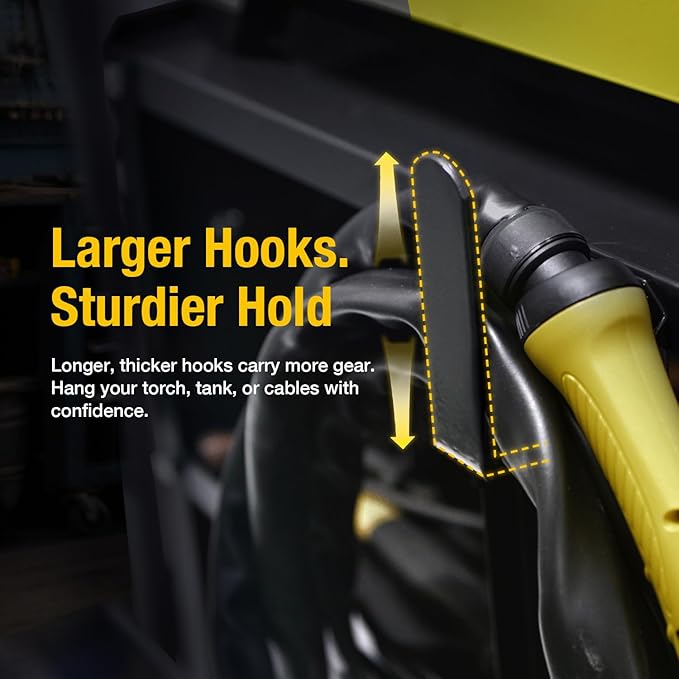 Weldpro Welding Cart for MIG Welder TIG Welder and Plasma Cutter, 3-Tier Heavy Duty welder Cart with 400Lbs Static Weight Capacity, 360° Rolling Welding Trolley with Swivel Wheels