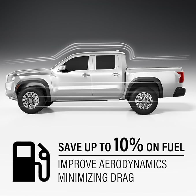 Hard Low Profile Quad-Fold Aluminum Truck Bed Tonneau Cover Compatible with 2005-2022 Nissan Frontier 5ft Bed (60")