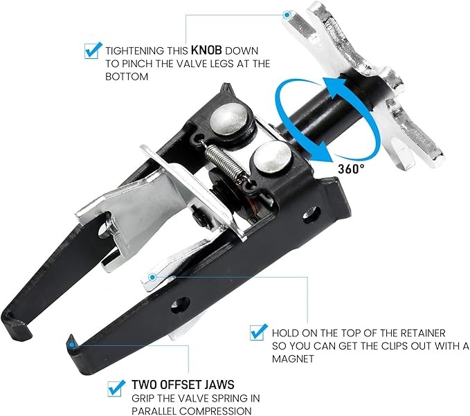 Overhead Valve Spring Compressor Tool Universal Automotive Engine Valve Spring Removal Tool