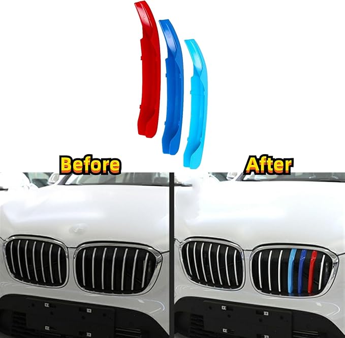 Automotive Grill Inserts for BMW X1 F48 2016-2019 7-Beam, Front Grille Accessories