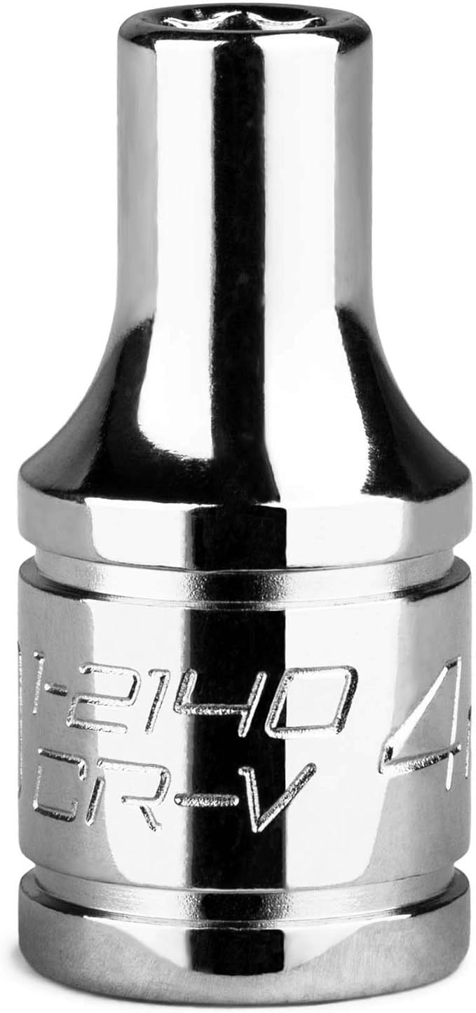 Capri Tools 4 mm Shallow Socket, 1/4-Inch Drive, 6-Point, Metric