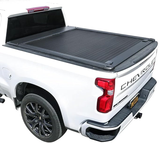 Syneticusa MR Retractable Hard Tonneau Cover Fits 2007-2025 Silverado/Sierra 1500 5'8" (69.9”) Truck Bed Waterproof Accessories