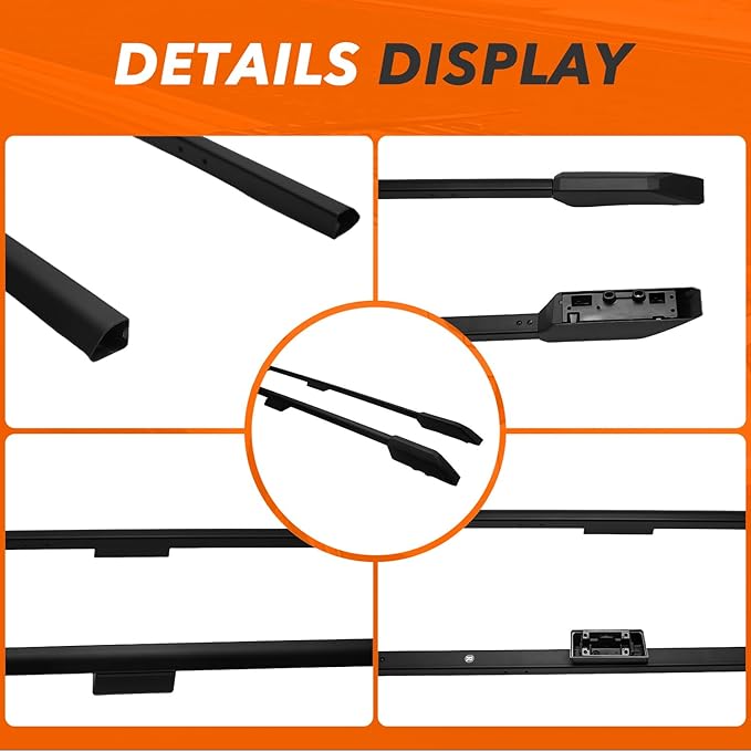 OEM Style Roof Rack Cross Bars for 2024-2026 Toyota Land Cruiser Prado LC250 J250/1958-200LBS Aluminum Alloy Lockable Cargo Carrier Rails (No Drilling Required)