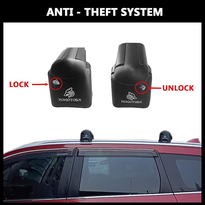 ROKIOTOEX Roof Rack Crossbars - Fit 2022– 2026 Lexus LX Flush Side Rail - Panoramic Sunroof - 220LBs Load Bar- Metal Locking Cap - Easy Install & Adjusting - Wind Noise Reduction Strip - Silver Coyote