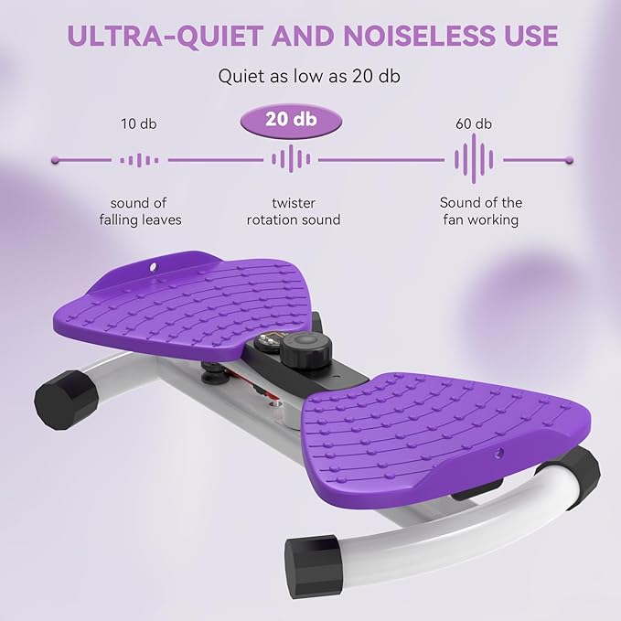 Waist Twister Machine, Adjustable Exercise Twist Board for Women Men, Noiseless Ab Twister for Home Gym Equipment, 330 lbs Capacity | Track Time, Reps, Calories with Digital Display